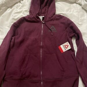 Reebok Maroon Full-Zip Hoodie